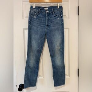 MOTHER The Stunner Ankle Fray Jeans size 26